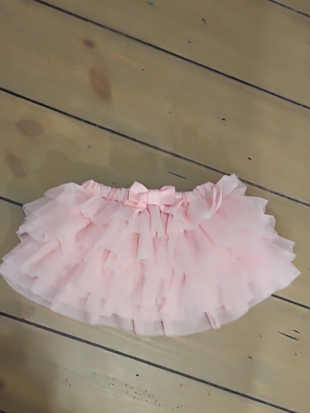 Cherokee Pale Pink Ruffled Tutu Skirt with Bow